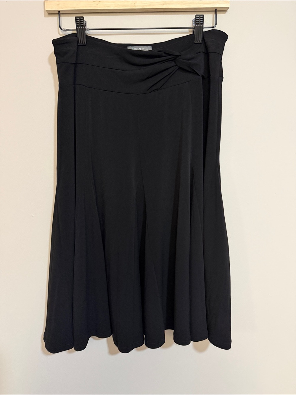 Apt. 9 Black A-Line Skirt with Twist Waist Detail